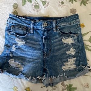 AE high waisted denim shorts